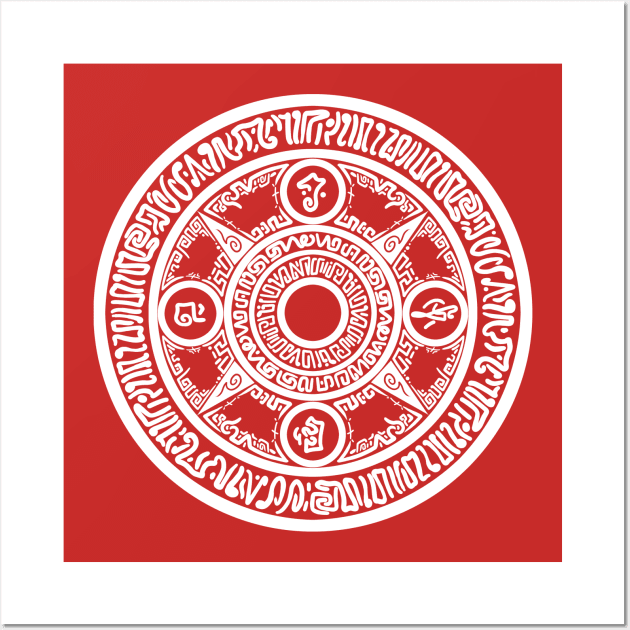 Red Horizon - Nehtali's Spell Circle - White Wall Art by JascoGames